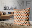 VOID Kissenbezug Retro Grafik Muster Orange Beige Polyester Bild 3