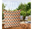 VOID Kissenbezug Retro Grafik Muster Orange Beige Polyester Bild 4