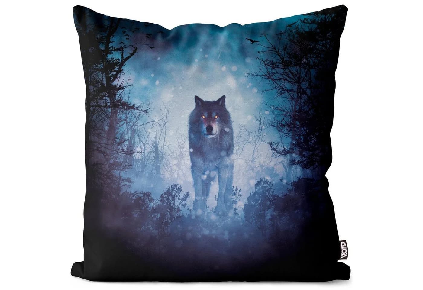 VOID Kissenbezug Wolf Mond Fantasy Motiv Bunt - Bild 2