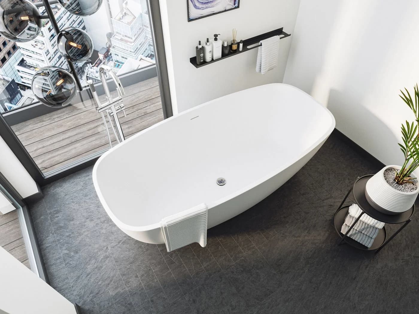 Magnolia Home Freistehende Badewanne Legacy 180 Weiß Matt - Bild 2
