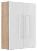 Magnolia Home Hängeschrank Badmöbel Aurum-L Weiss Eiche Hochglanz Bild 2