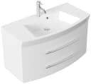Magnolia Home Waschtisch Badmöbel Bella 100 Weiss matt mit SoftClose Bild 2