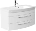 Magnolia Home Waschtisch Badmöbel Bella 100 Weiss matt mit SoftClose Bild 3
