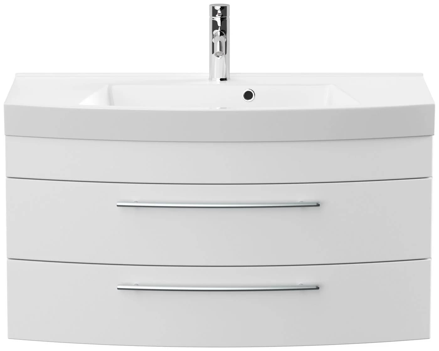 Magnolia Home Waschtisch Badmöbel Bella 100 Weiss matt mit SoftClose - Bild 5