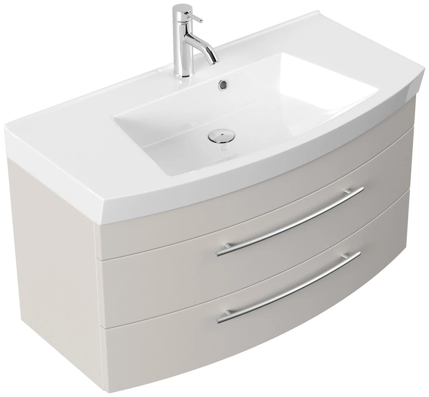 Bella Badmöbel Waschtisch 100 cm SoftClose Kaschmir Matt - Bild 2
