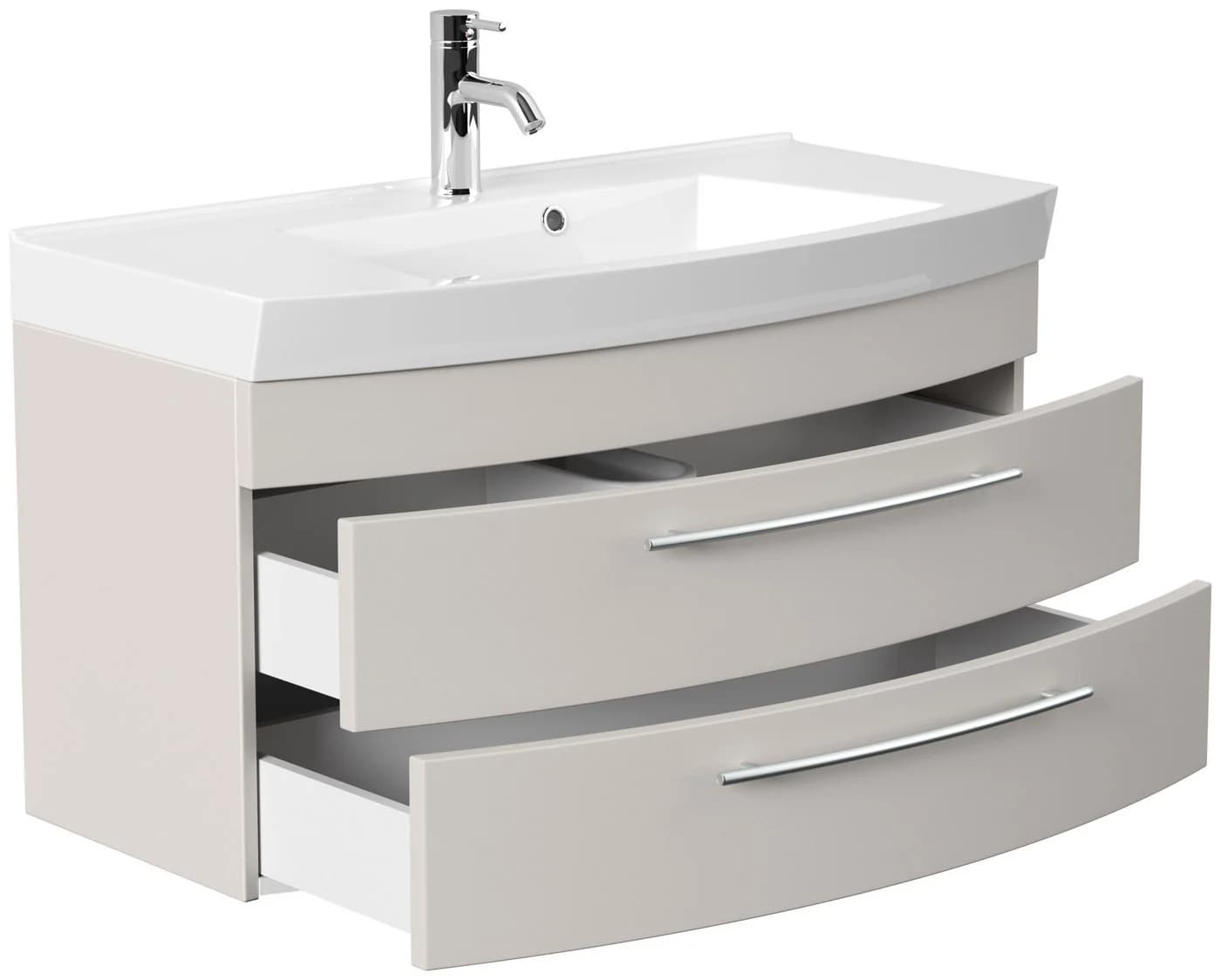 Bella Badmöbel Waschtisch 100 cm SoftClose Kaschmir Matt - Bild 4