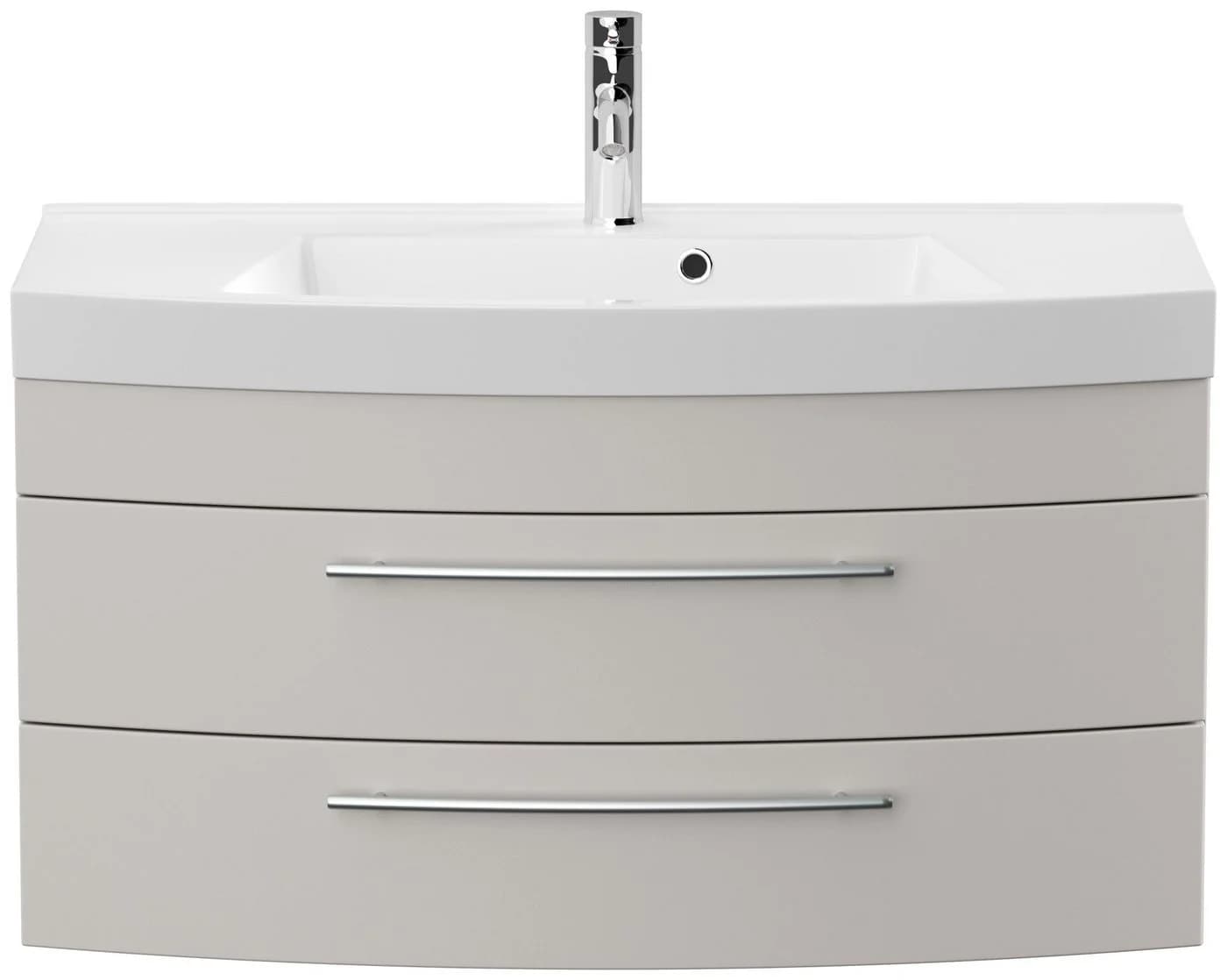Bella Badmöbel Waschtisch 100 cm SoftClose Kaschmir Matt - Bild 5