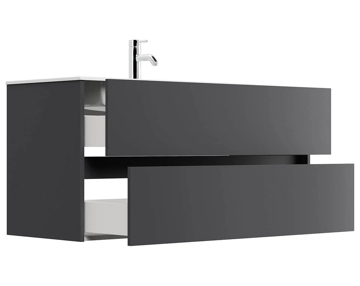 Posseik Badmöbel Limes Waschtisch 120cm 2 Schubladen Weiß