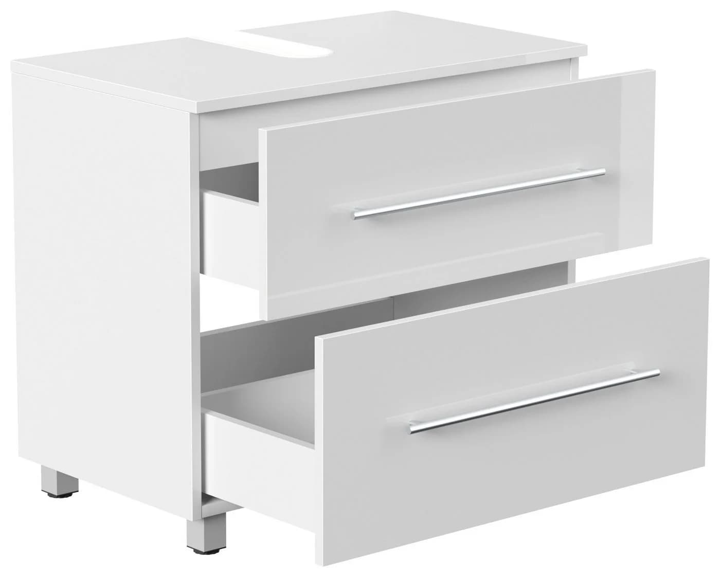 Magnolia Home Waschtischunterschrank Hochglanz SoftClose 70 cm