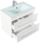 Magnolia Home Waschtisch Vitro 750 mit Glaswaschbecken SoftClose Hochglanz Bild 4
