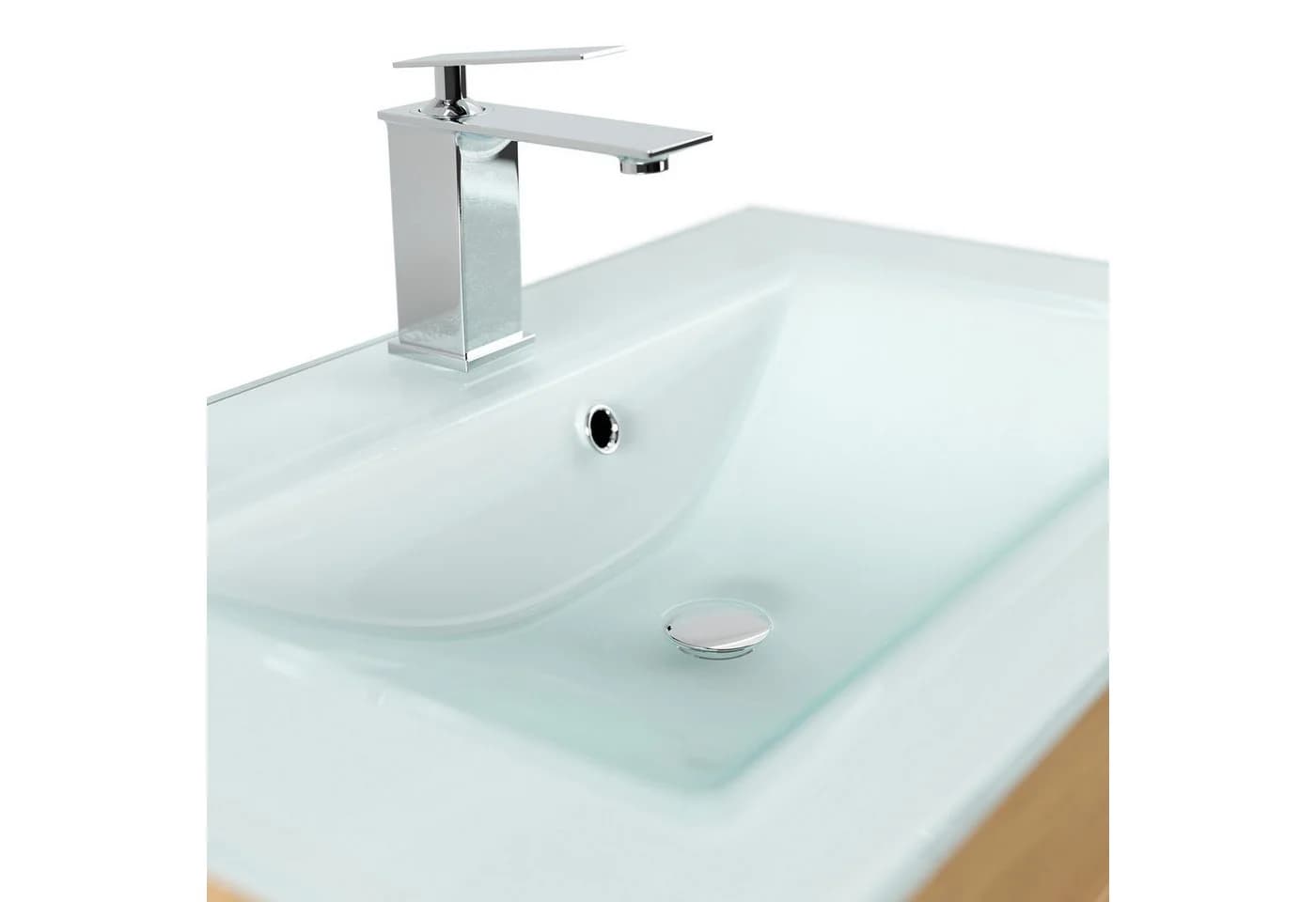Magnolia Home Badmöbel Vitro 750 mit Glaswaschbecken Eiche Gold - Bild 5