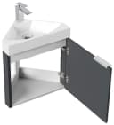 Magnolia Home Waschtisch Gäste WC Eckbadmöbel Diamant Slimline SoftClose Bild 1