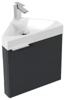 Magnolia Home Waschtisch Gäste WC Eckbadmöbel Diamant Slimline SoftClose Bild 2