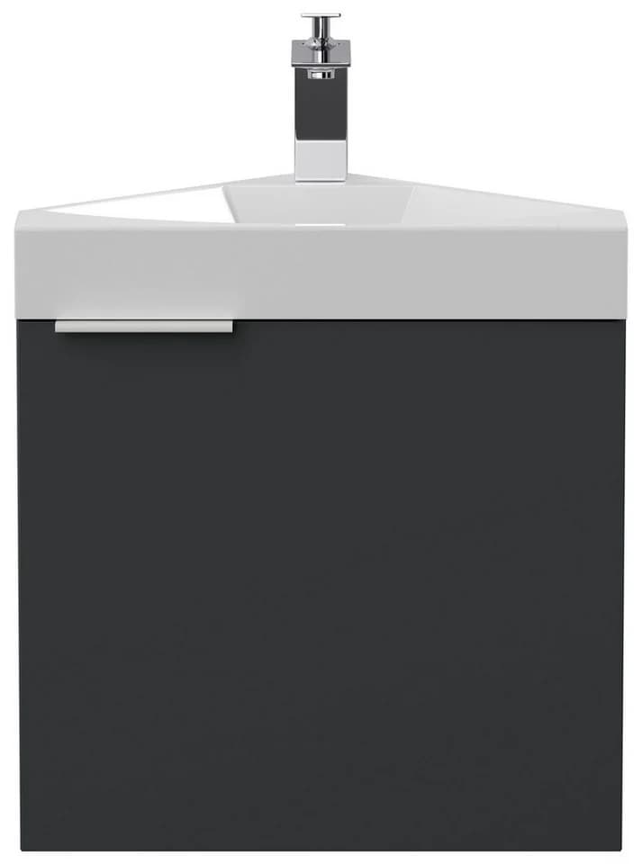 Magnolia Home Waschtisch Gäste WC Eckbadmöbel Diamant Slimline SoftClose - Bild 5