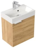 Magnolia Home Badunterschrank Kubus Slimline 50cm SoftClose Eiche Gold Bild 2