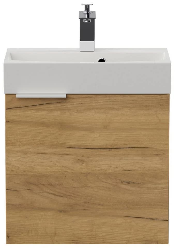 Magnolia Home Badunterschrank Kubus Slimline 50cm SoftClose Eiche Gold - Bild 5