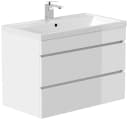 Magnolia Home Waschtisch Badmöbel Via 80 SoftClose Weiß Hochglanz Bild 3