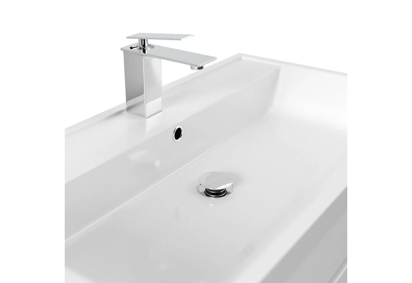 Magnolia Home Waschtisch Badmöbel Via 80 SoftClose Weiß Hochglanz - Bild 5