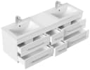 Magnolia Home Badmöbelset Roma XL 2-teilig mit LED Spiegel Weiss Hochglanz Bild 3
