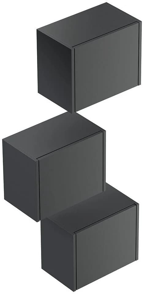 Magnolia Home Hängeschrank 3er Set Taifun Grau Softtouch