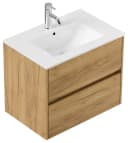 Magnolia Home Badmöbel-Set Taifun 70cm mit Spiegelschrank Eiche Gold Bild 1