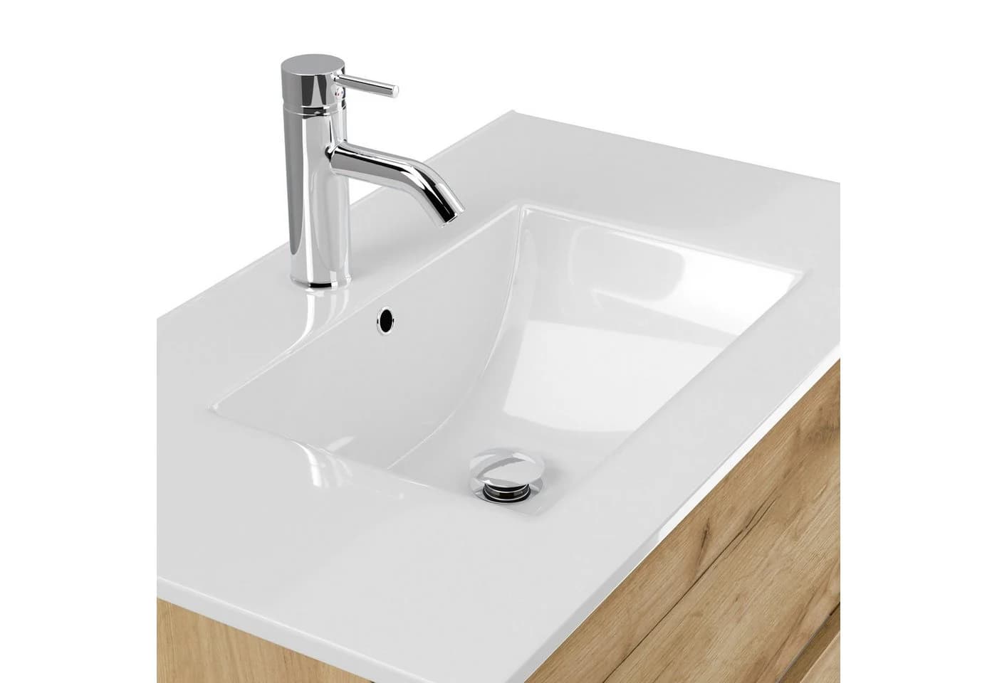 Magnolia Home Badmöbel-Set Taifun 70cm mit Spiegelschrank Eiche Gold - Bild 4