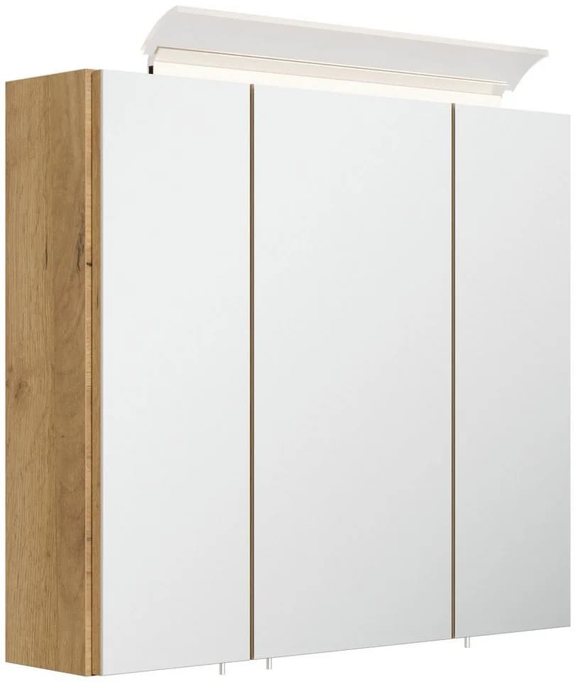 Magnolia Home Badmöbel-Set Taifun 70cm mit Spiegelschrank Eiche Gold - Bild 5