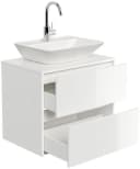 Magnolia Home Badmöbel Taifun 70cm mit Aufsatzwaschbecken weiß hochglanz Bild 4