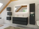 Magnolia Home Badmöbel-Set Taifun 120cm Grau Softtouch LED Spiegel Bild 2