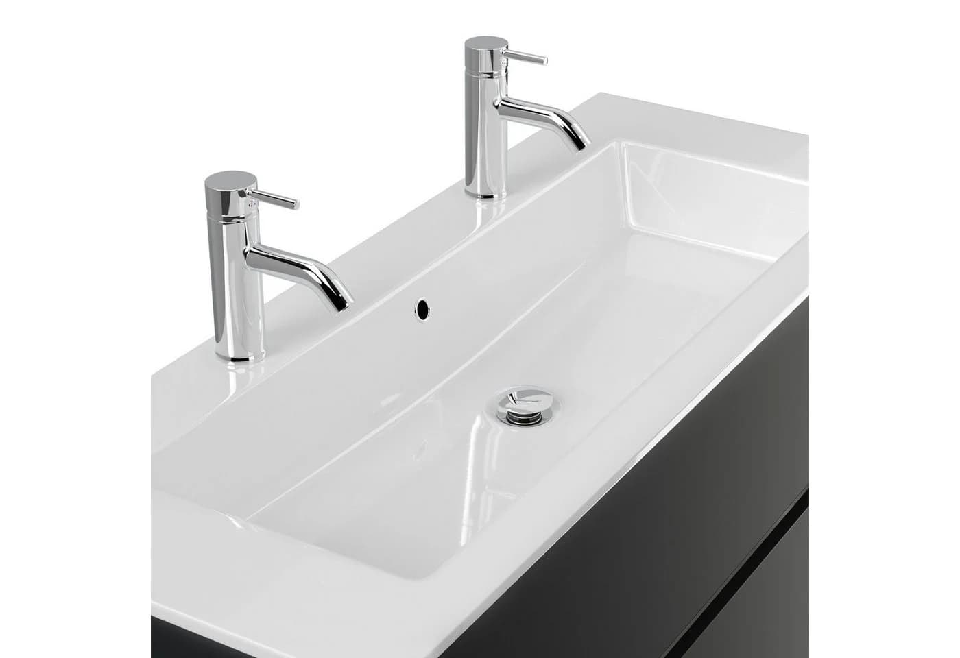 Magnolia Home Badmöbel-Set Taifun 120cm Grau Softtouch LED Spiegel - Bild 3