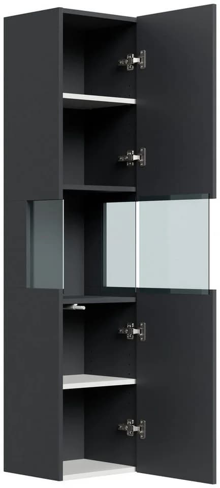 Magnolia Home Badmöbel-Set Taifun 120cm Grau Softtouch LED Spiegel - Bild 5
