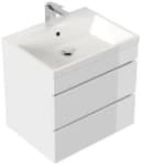 Magnolia Home Waschtisch Badmöbel Via 60 SoftClose Weiß Hochglanz Grifflose Schubladen Bild 2