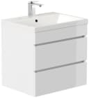 Magnolia Home Waschtisch Badmöbel Via 60 SoftClose Weiß Hochglanz Grifflose Schubladen Bild 3