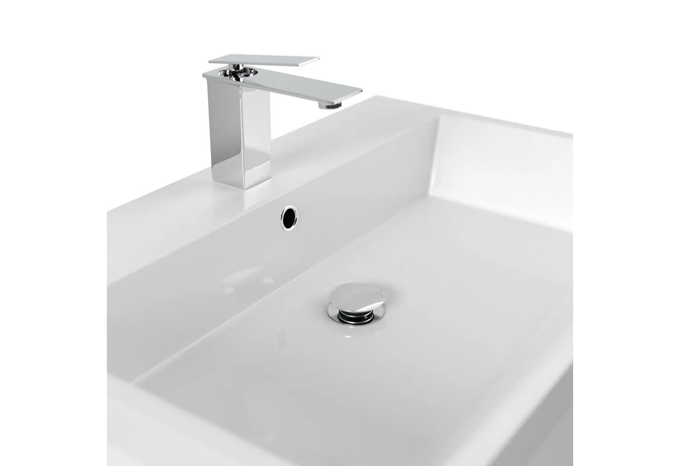 Magnolia Home Waschtischbadmöbel Via 70 Weiss Hochglanz SoftClose - Bild 5