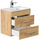 Magnolia Home Badmöbel Mars 500 SlimLine SoftClose eiche gold mit Waschbecken Bild 1