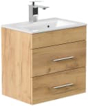 Magnolia Home Badmöbel Mars 500 SlimLine SoftClose eiche gold mit Waschbecken Bild 2