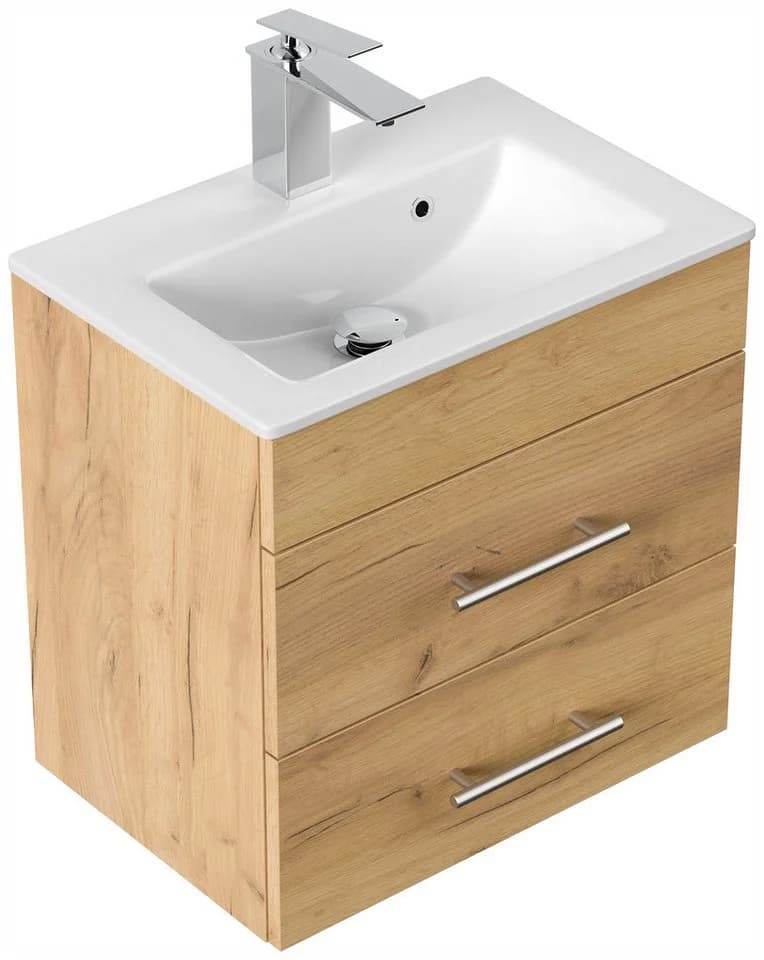 Magnolia Home Badmöbel Mars 500 SlimLine SoftClose eiche gold mit Waschbecken - Bild 3