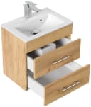 Magnolia Home Badmöbel Mars 500 SlimLine SoftClose eiche gold mit Waschbecken Bild 4