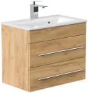 Magnolia Home Waschtisch Badmöbel Mars 600 SlimLine SoftClose Eiche Gold Bild 3