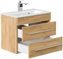 Magnolia Home Waschtisch Badmöbel Mars 600 SlimLine SoftClose Eiche Gold Bild 4