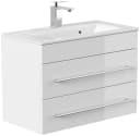 Magnolia Home Waschtisch Badmöbel Mars 700 SlimLine Weiss Hochglanz SoftClose Bild 3