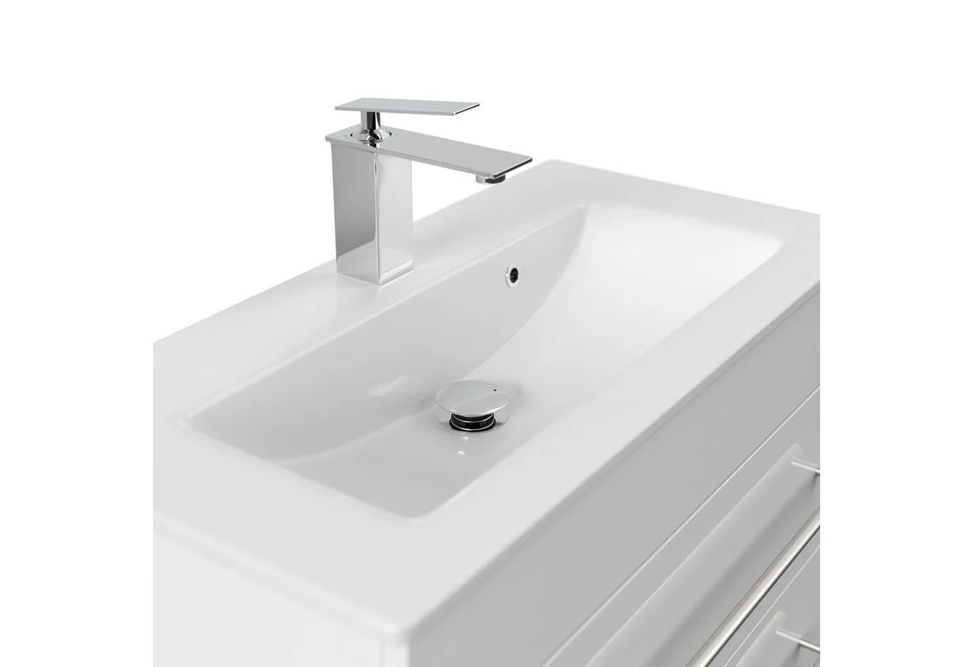 Magnolia Home Waschtisch Badmöbel Mars 700 SlimLine Weiss Hochglanz SoftClose - Bild 5