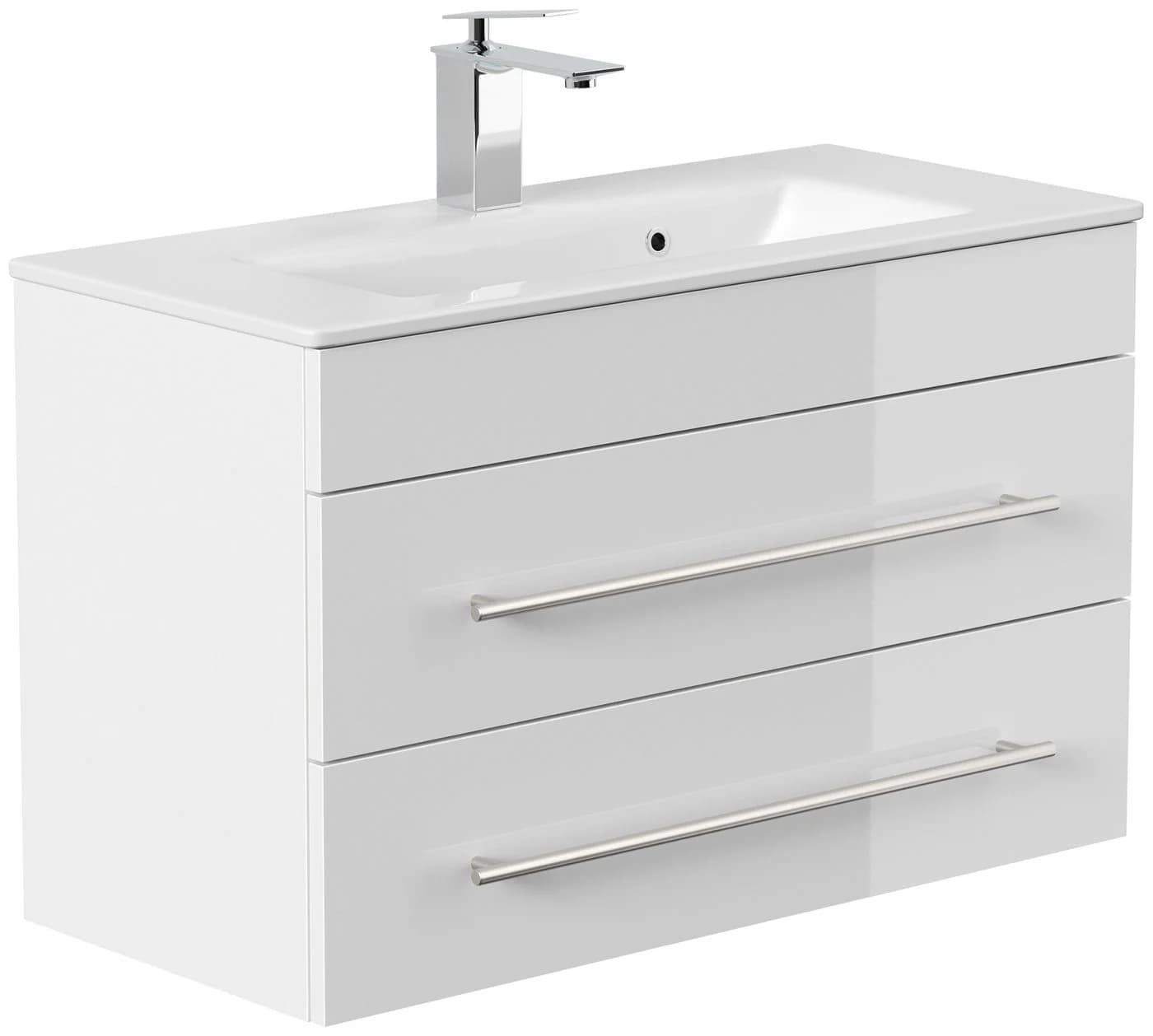 Magnolia Home Waschtisch Badmöbel Mars 800 SlimLine weiss hochglanz - Bild 2