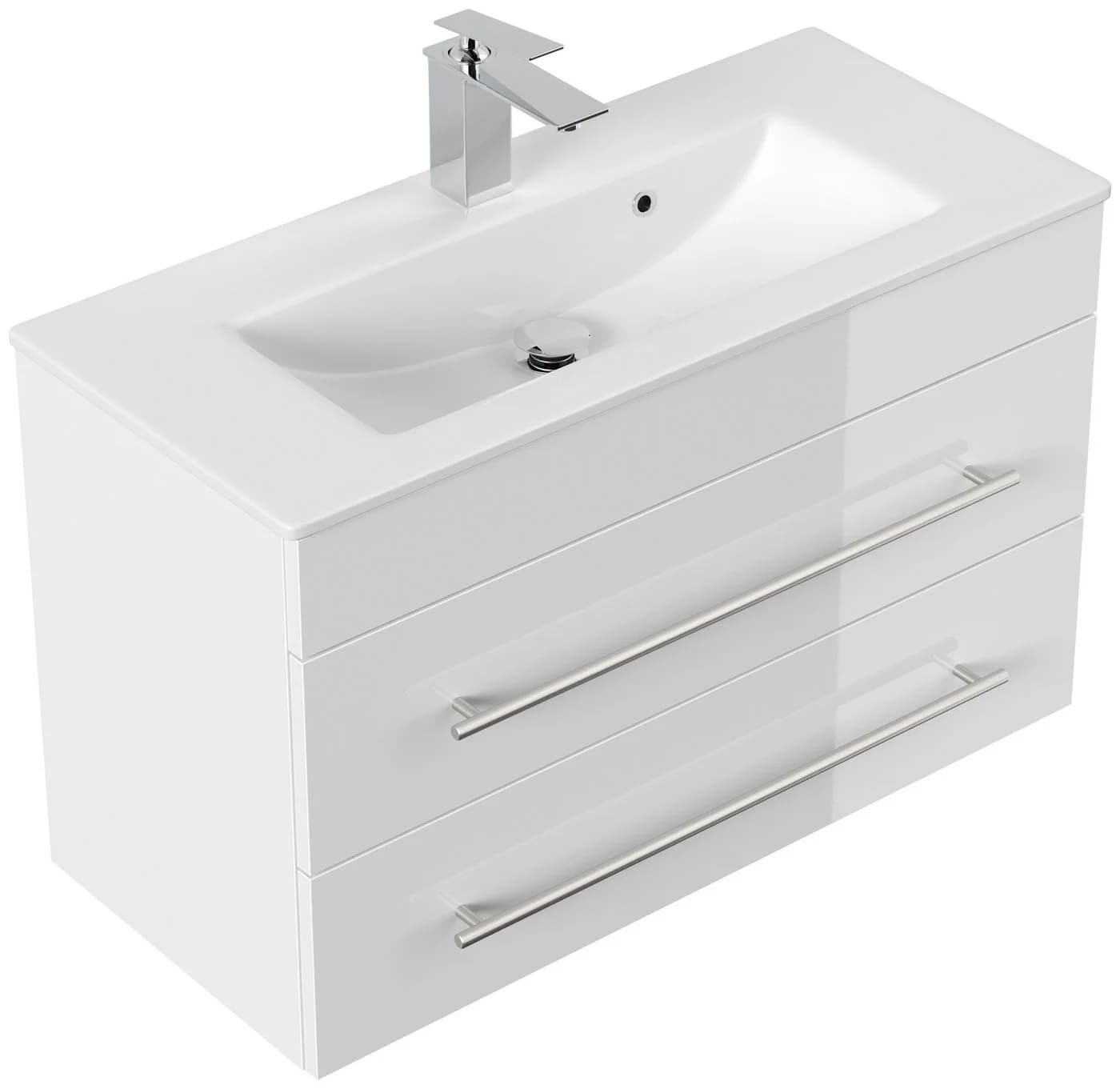 Magnolia Home Waschtisch Badmöbel Mars 800 SlimLine weiss hochglanz - Bild 3