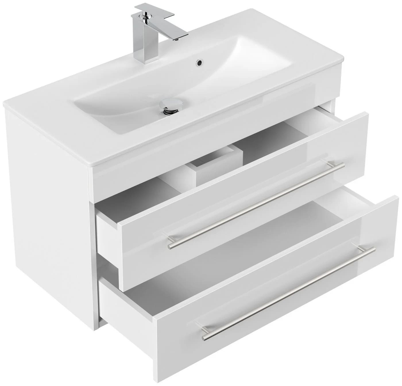 Magnolia Home Waschtisch Badmöbel Mars 800 SlimLine weiss hochglanz - Bild 4