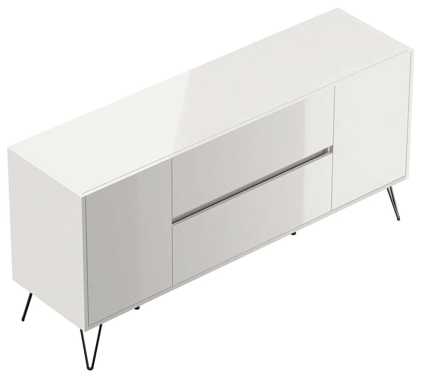 Magnolia Home Sideboard Yako Weiß Hochglanz mit SoftClose - Bild 5
