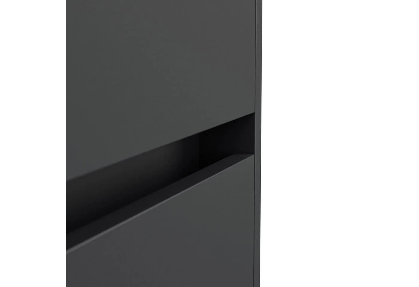 Magnolia Home Nachttisch Yako 40cm 2 SoftClose Grafit Softtouch - Bild 4