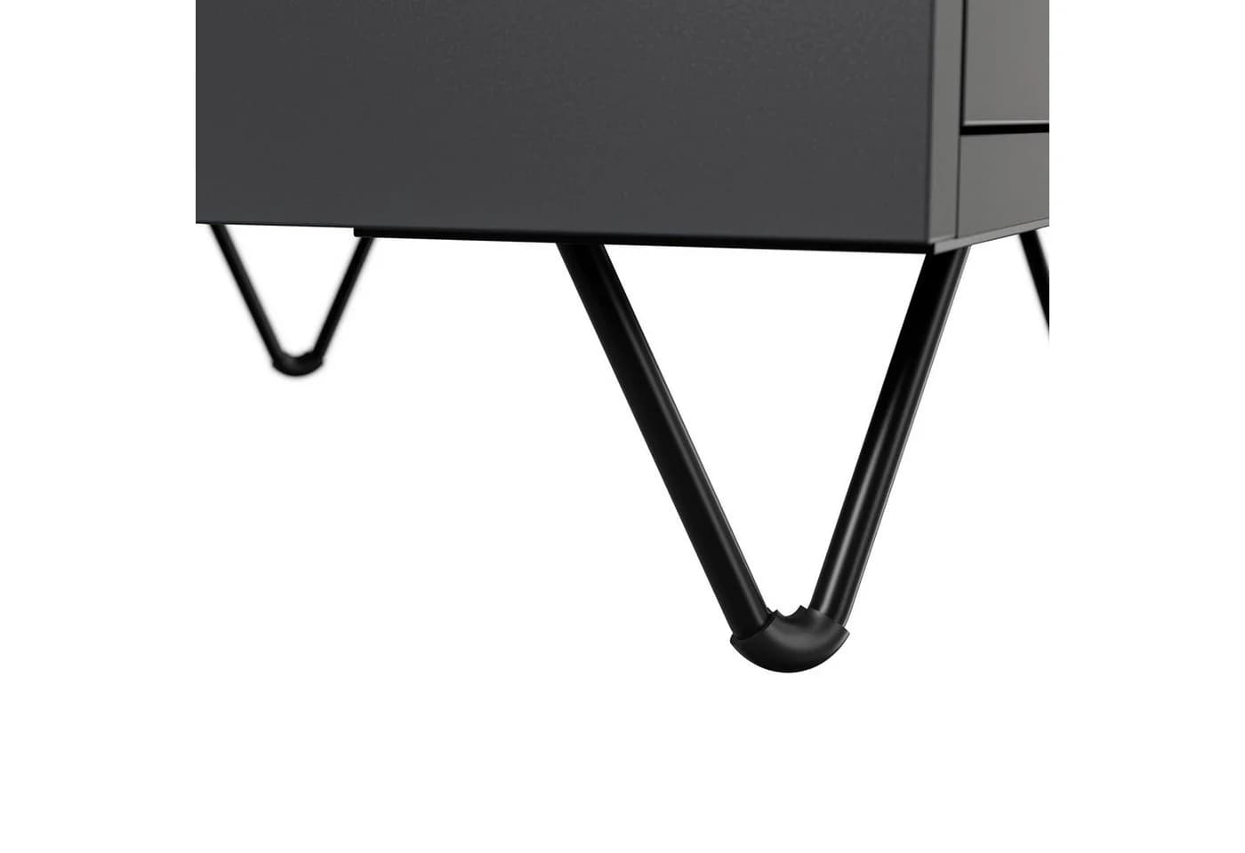 Magnolia Home Nachttisch Yako 40cm 2 SoftClose Grafit Softtouch - Bild 5