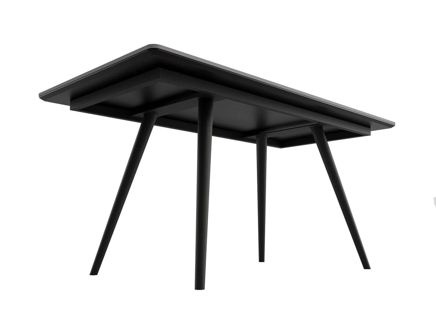 Magnolia Home Esstisch mit grauer Keramikplatte und schwarzen Metallbeinen