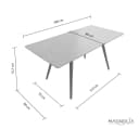 Magnolia Home Esstisch mit grauer Keramikplatte und schwarzen Metallbeinen Bild 3